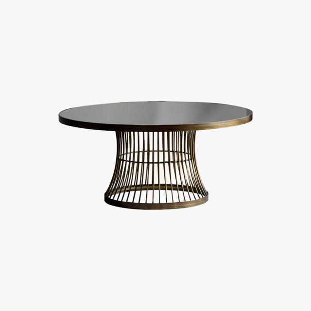 Heron Dark Glass and Bronze Coffee Table