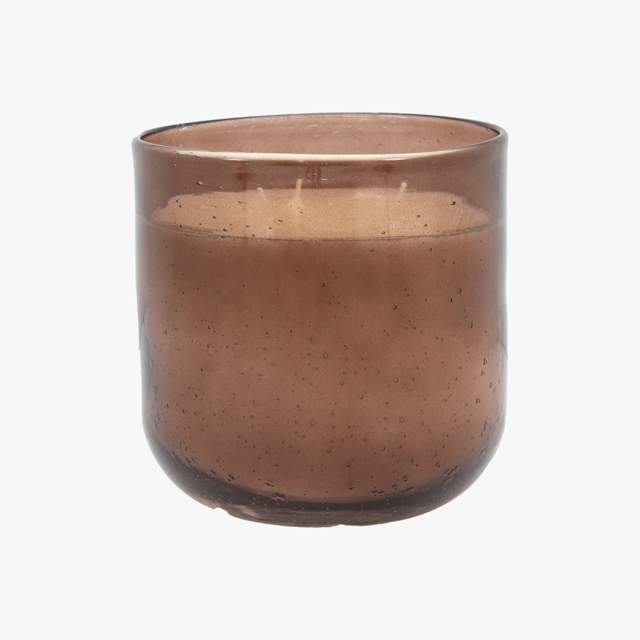 Ambience Glass Candle in Brown Pomegranate, Small