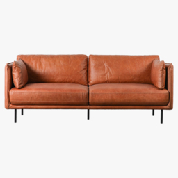 Stockton Brown Leather Sofa