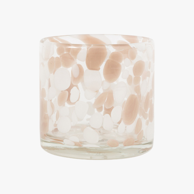 Rumi Confetti Candle Holder in Taupe, Small