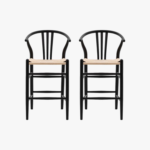Maeve Bar Stool in Black - Set of 2