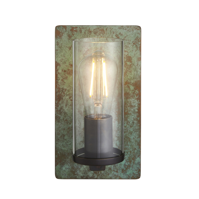 Timothy Wall Light in Verdigris Bronze
