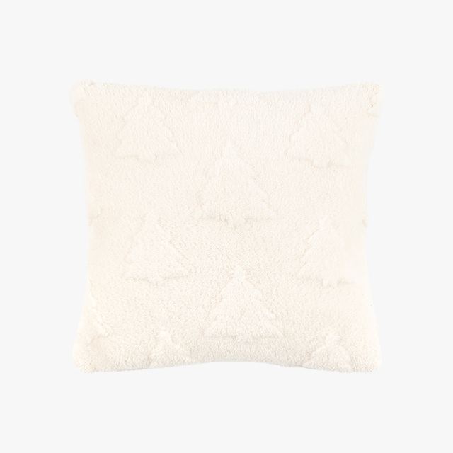 Winter Frost Christmas Tree Sherpa Cushion