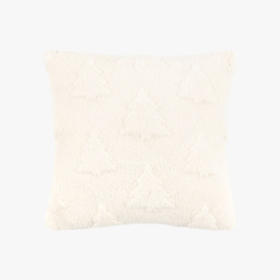 Winter Frost Christmas Tree Sherpa Cushion