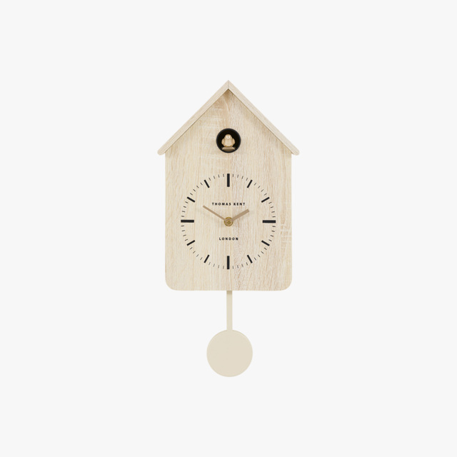 Loki Cuckoo Clock in Washed Oak