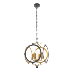 Patek Classic Gold Pendant in Matt Black