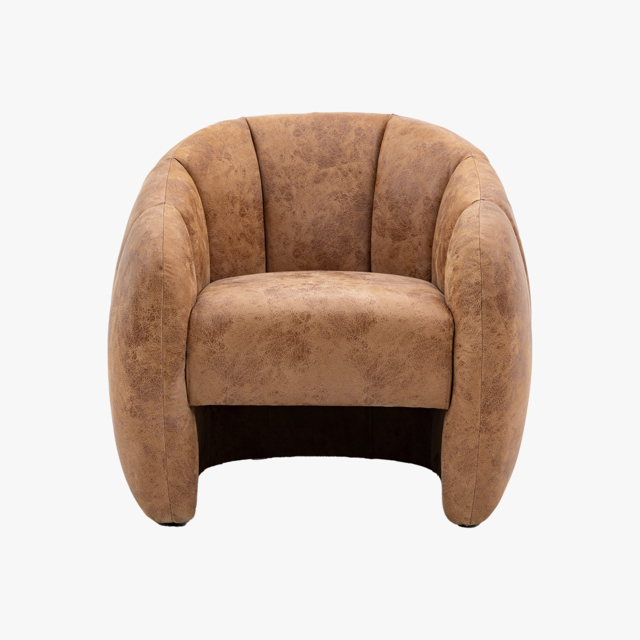 Bubble Tub Chair in Leather