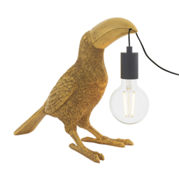 Touker the Toucan Table Lamp in Antique Gold