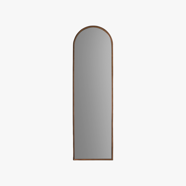 Quinton Arch Leaner Mirror With Bronze Frame