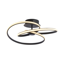 Demauri Semi Flush Light in Textured Black