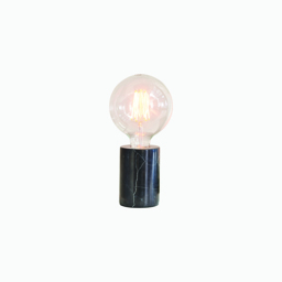 Hazel Retro Table Lamp in Black Marble
