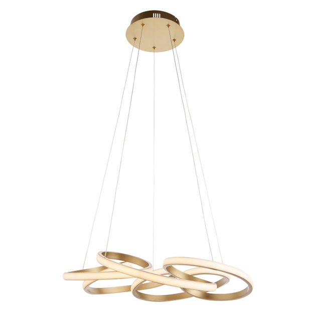 Sienna Multi Spiral Pendant in Satin Gold
