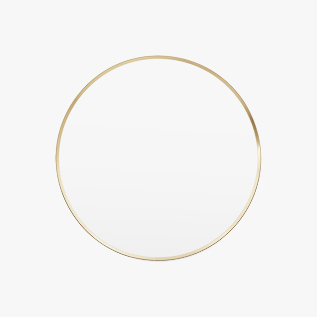 Glimpse Round Mirror in Gold