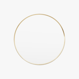 Glimpse Round Mirror in Gold
