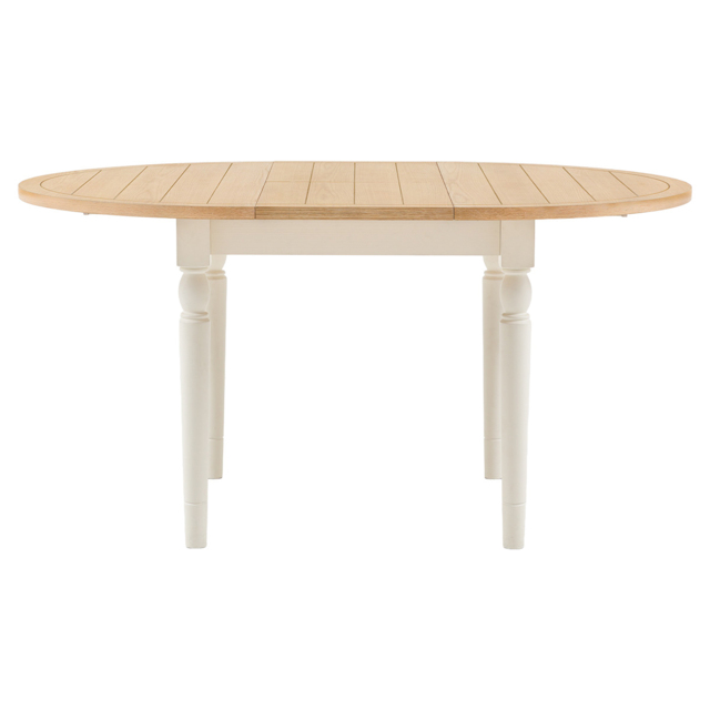 Harvest Extendable Round Dining Table in White