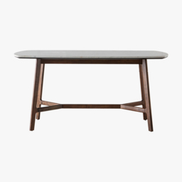Palma Acacia and Marble Dining Table