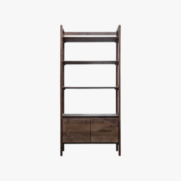 Menorca Walnut Display Shelving Unit