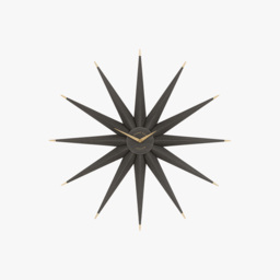 Stellar Star Clock in Warm Grey