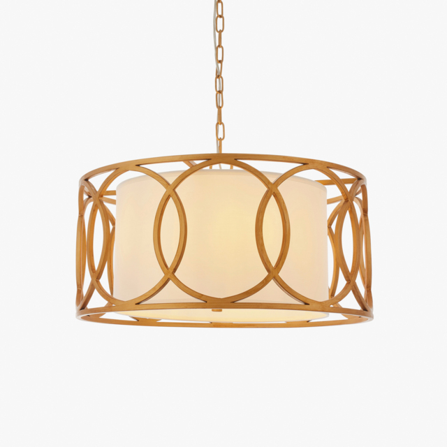 Barbara Classic Shade Pendant in Brushed Gold