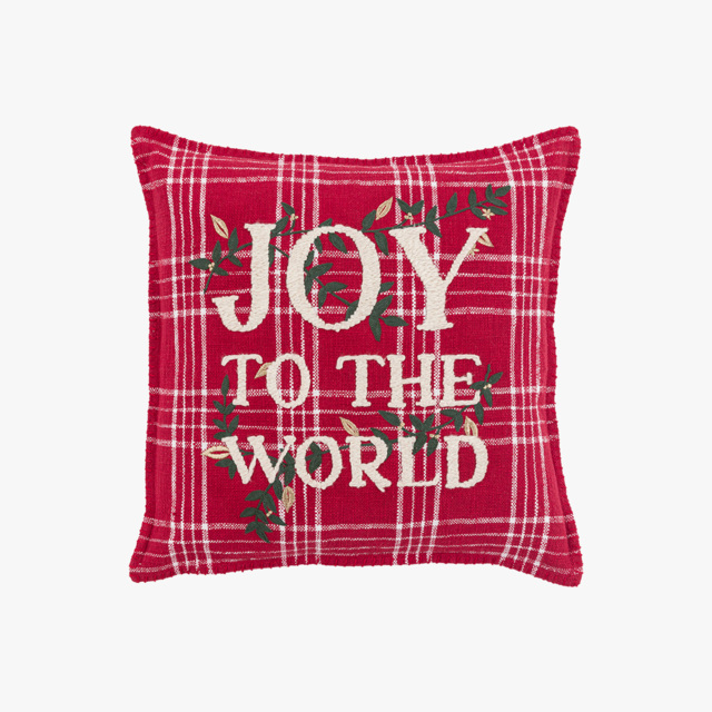 Timeless Tidings Joy to the World Cushion