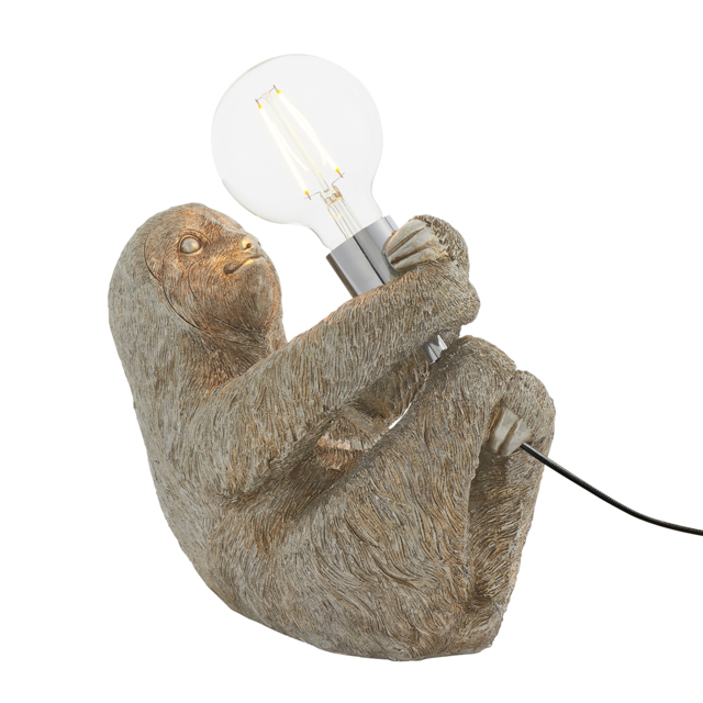 Syd the Sloth Table Light in Antique Silver