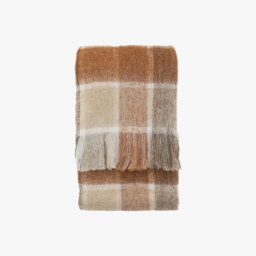 Grant Checkered Mohair Throw in Natural