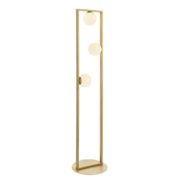 Aquene Rectangular Opal Glass Floor Lamp in Gold