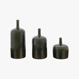 Orion Vases, Set of 3 in Green