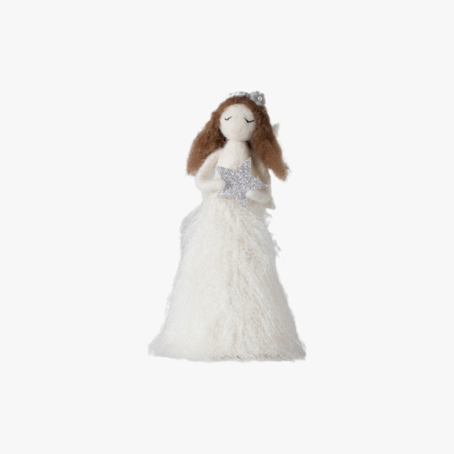 Ella Fairy Christmas Tree Topper in White