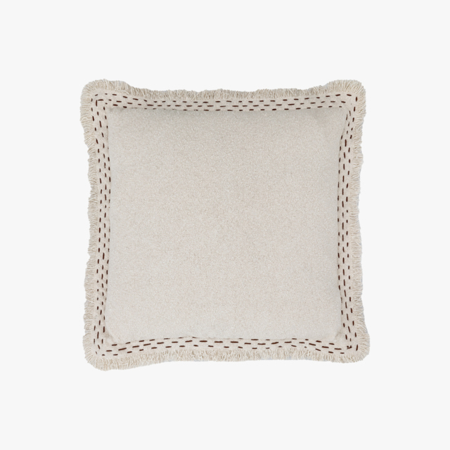 Crossstich Cushion in Ivory