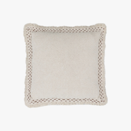 Crossstich Cushion in Ivory