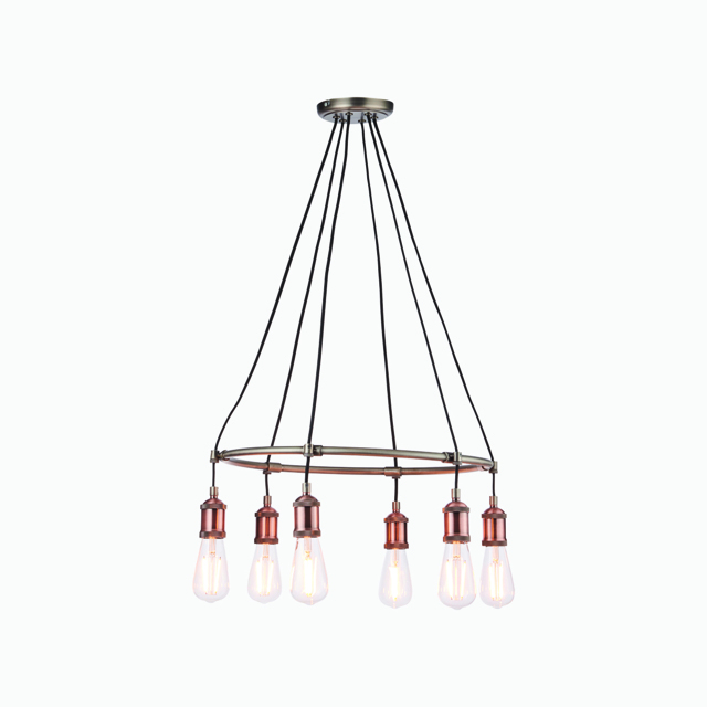 Anker Aged Pewter Chandelier