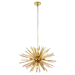 Asgard Nine Light Pendant in Satin Brass