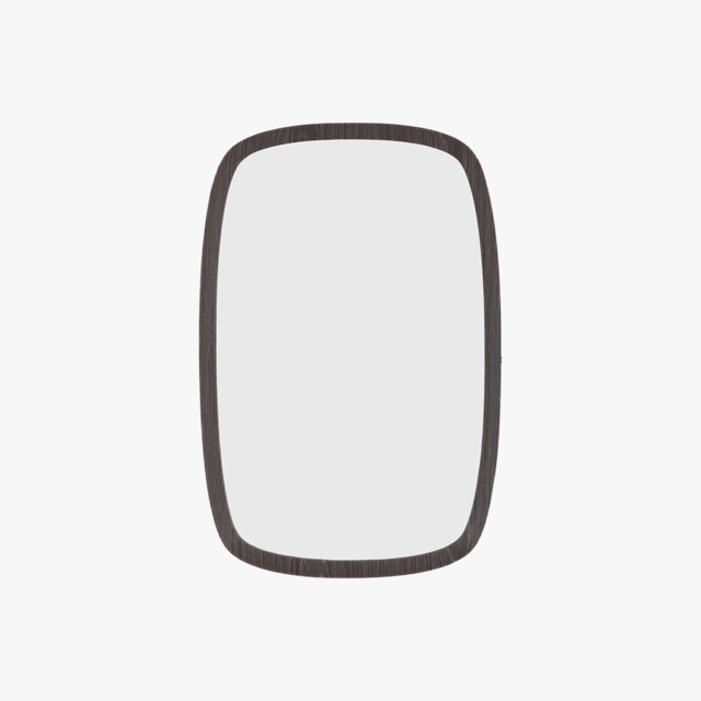 Genoa Capsule Mirror in Black, Medium