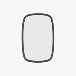 Genoa Capsule Mirror in Black, Medium