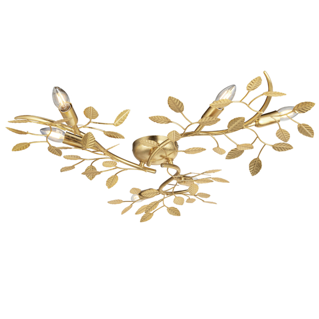 Liko Large Gold Leaf Flush Light
