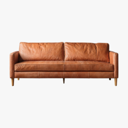 Citadel Leather 3-Seater Sofa in Vintage Brown