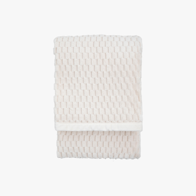 Vale Velvet Knitted Throw in Natural