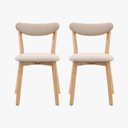Modaro Dining Chair in Natural, Set of 2