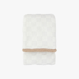 Checker Sherpa Throw in Cream