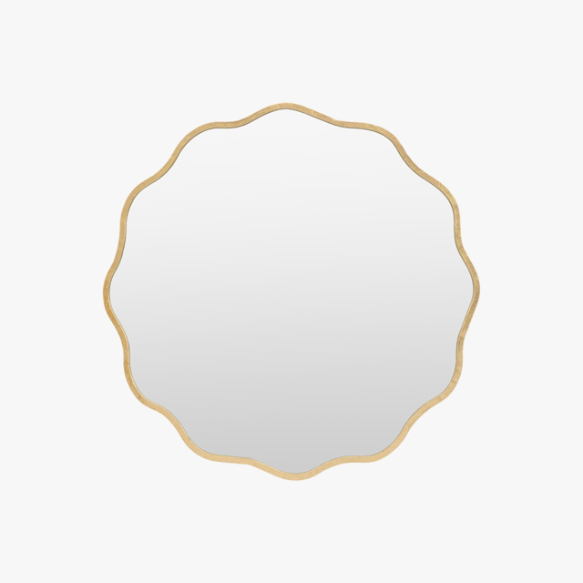 Wavy Round Wall Mirror