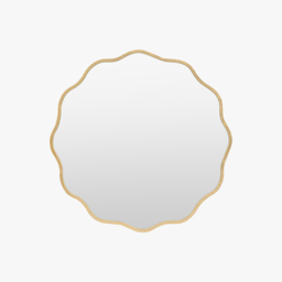 Wavy Round Wall Mirror