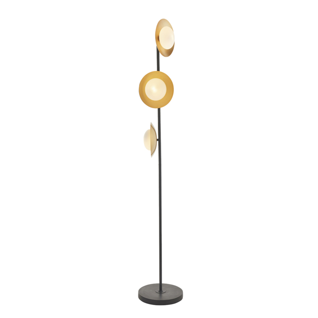 Cardassian Opal Pebble Floor Lamp in Gold
