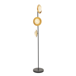 Cardassian Opal Pebble Floor Lamp in Gold