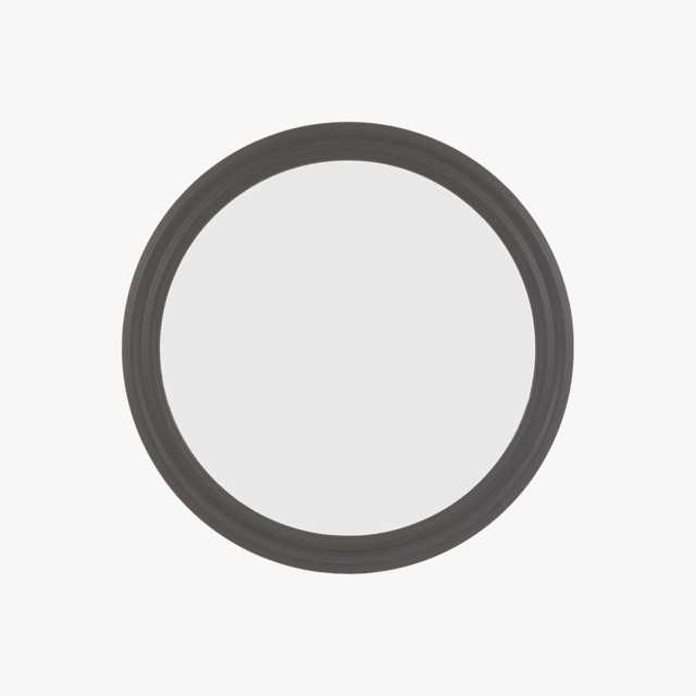 Orelia Round Mirror in Charcoal, Large