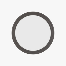 Orelia Round Mirror in Charcoal, Large