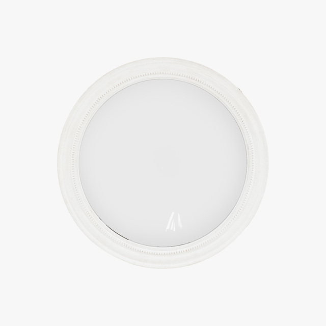 Odessa Round Mirror in White