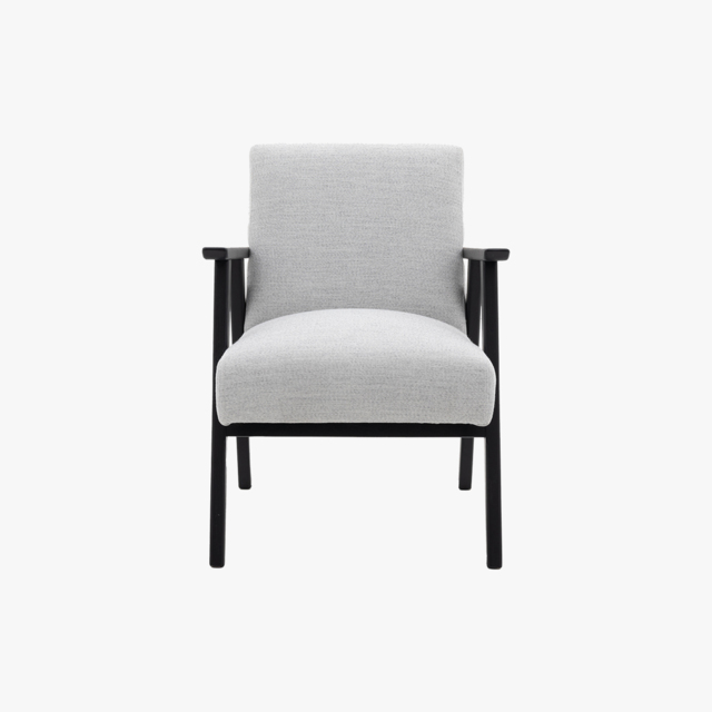 Dan Armchair in Black & Mottled Stone