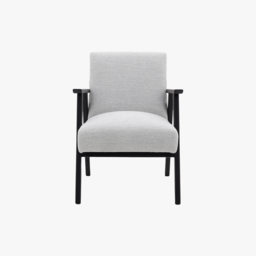 Dan Armchair in Black & Mottled Stone