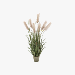 Faux Grass Plant with Pampas Seed Heads, Large